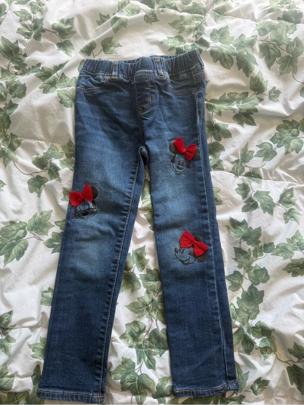 GAP Dark Blue Denim Jeans with Red Bow Accents